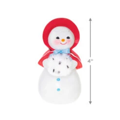 Hallmark Sweet Snow Girl Porcelain Ornament -Hallmark Gift Shop Snow Lady in Red Bonnet Keepsake Ornament 5QXE3575 04