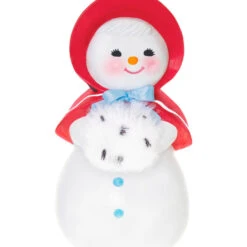 Hallmark Sweet Snow Girl Porcelain Ornament -Hallmark Gift Shop Snow Lady in Red Bonnet Keepsake Ornament 5QXE3575 06