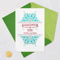 Hallmark You're A Blessing Christmas Card For Daughter And Son-in-Law -Hallmark Gift Shop Snowflake Christmas Card for Daughter and SoninLaw 759XZH1583 05