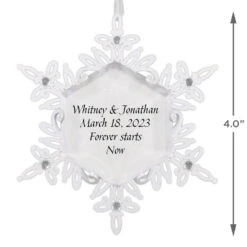 Hallmark Sparkling Snowflake Text Personalized Metal Ornament -Hallmark Gift Shop Snowflake Text Personalized Keepsake Ornament 2499QHE2012B1 03