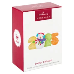 Hallmark Sweet Decade 2025 Ornament -Hallmark Gift Shop Snowman Gumdrop Numbers 2025 Keepsake Ornament 5QXR8435 08