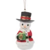 Precious Moments Sharing The Gift Of Love At Christmas Annual Ornament, 3.5" -Hallmark Gift Shop Snowman Santa Ornament 251016 01