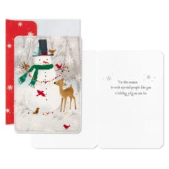 Hallmark Snowman And Deer Boxed Holiday Cards, Pack Of 16 -Hallmark Gift Shop Snowman and Deer Boxed Christmas Cards 1XPX1116 03
