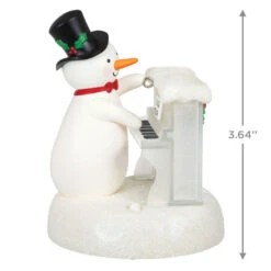 Hallmark Sing-Along Showman Snowman Musical Ornament -Hallmark Gift Shop Snowman at Piano Musical Keepsake Ornament 2099QGO2637 03