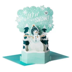 Hallmark Let It Snow Pop-Up Christmas Card With Sound And Light