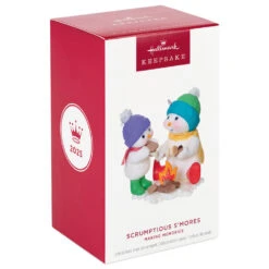 Hallmark Making Memories Scrumptious S'mores Ornament -Hallmark Gift Shop Snowmen Roasting Marshmallows Keepsake Ornament 5QXR8385 08