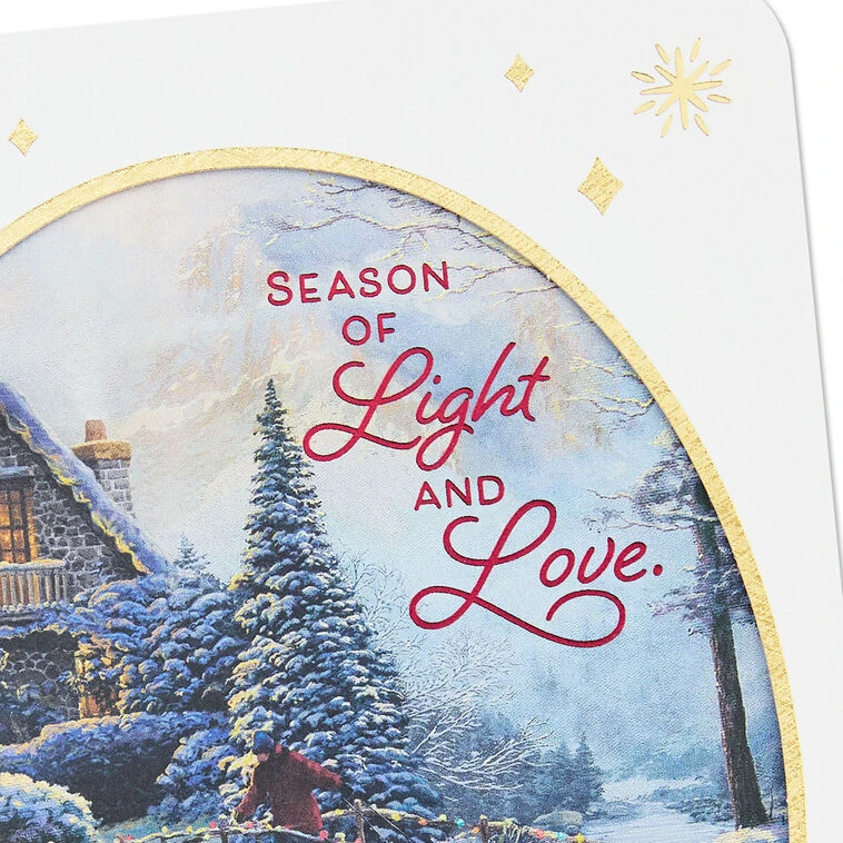 Hallmark Thomas Kinkade Season Of Light And Love Christmas Card 6 Hallmark Thomas Kinkade Season Of Light And Love Christmas Card - Image 4