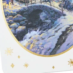 Hallmark Thomas Kinkade Season Of Light And Love Christmas Card 14 Hallmark Thomas Kinkade Season Of Light And Love Christmas Card -Hallmark Gift Shop Snowy Bridge Painting Christmas Card 659XZH1272 05