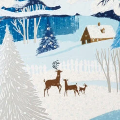 Hallmark Snowy Landscape With Deer Boxed Holiday Cards, Pack Of 16 -Hallmark Gift Shop Snowy Landscape With Deer Boxed Christmas Cards 1XPX1110 05