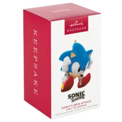 Hallmark Sonic The Hedgehog Sonic's Spin Attack Ornament -Hallmark Gift Shop Sonic the Hedgehog Keepsake Ornament 1899QXI6329 04