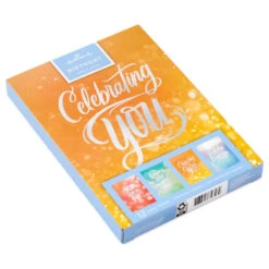 Hallmark Sparkling Wishes Boxed Blank Birthday Cards Assortment, Pack Of 12 -Hallmark Gift Shop Sparkling Wishes Assorted Boxed Birthday Cards 3EDX1192 02