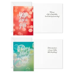 Hallmark Sparkling Wishes Boxed Blank Birthday Cards Assortment, Pack Of 12 -Hallmark Gift Shop Sparkling Wishes Assorted Boxed Birthday Cards 3EDX1192 03