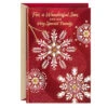 Hallmark You're All Loved So Much Christmas Card For Son And Family -Hallmark Gift Shop Sparkly Snowflakes Christmas Card for Son and Family 799XZH1925 01