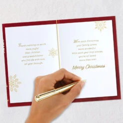 Hallmark You're All Loved So Much Christmas Card For Son And Family -Hallmark Gift Shop Sparkly Snowflakes Christmas Card for Son and Family 799XZH1925 08