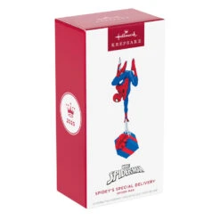Hallmark Marvel Spider-Man Spidey's Special Delivery Ornament -Hallmark Gift Shop SpiderMan Dangling Present Keepsake Ornament 5QXI8595 08