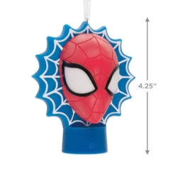 Marvel Spider-Man Face On Web Hallmark Ornament With Light -Hallmark Gift Shop SpiderMan Face on Web Christmas Ornament 3HCM3763 04