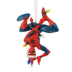 Marvel Spider-Man Hanging From Lights Hallmark Ornament