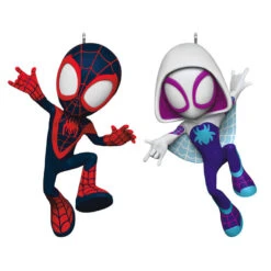 Hallmark Marvel Spidey And His Amazing Friends Spin And Ghost-Spider Ornaments, Set Of 2