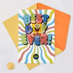 Hallmark Nickelodeon SpongeBob SquarePants Best Day Ever Musical Birthday Card For Kids With Light -Hallmark Gift Shop SpongeBob SquarePants Musical Birthday Card With Light 899TNG4010 05