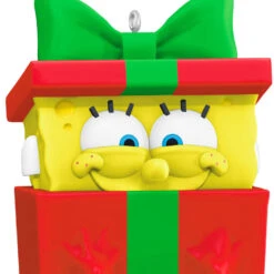 Hallmark Nickelodeon SpongeBob SquarePants Sponge-Boxed For Christmas Ornament -Hallmark Gift Shop SpongeBob in Present Keepsake Ornament 5QXI8622 06