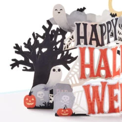 Hallmark Best Of The Scary Season To You 3D Pop-Up Halloween Card -Hallmark Gift Shop Spooky Happy Halloween Scene 3D PopUp Card 1299IEH4002 04
