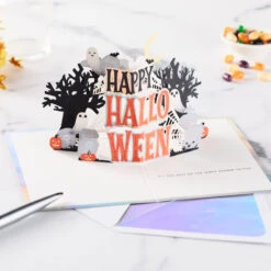 Hallmark Best Of The Scary Season To You 3D Pop-Up Halloween Card -Hallmark Gift Shop Spooky Happy Halloween Scene 3D PopUp Card 1299IEH4002 08