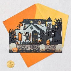 Hallmark Spooky Haunted House 3D Pop-Up Halloween Card -Hallmark Gift Shop Spooky Haunted House 3D PopUp Halloween Card 799H1134 05