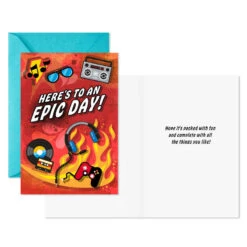 Hallmark Sports And Music Fun Birthday Cards For Kids, Pack Of 10 -Hallmark Gift Shop Sports and Electronics Kids Birthday Cards Pack 799WWZ1054 03