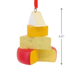 Stack Of Cheese Hallmark Ornament -Hallmark Gift Shop Stack of Cheese Chunks Christmas Ornament 1HGO3501 04