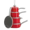 Pots And Pans Hallmark Ornament -Hallmark Gift Shop Stacked Red Pots and Pans Christmas Ornament 1HGO3513 01