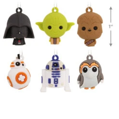 Mini Star Wars™ Shatterproof Hallmark Ornaments, Set Of 6 -Hallmark Gift Shop Star Wars Characters Miniature Christmas Ornaments Set of 6 2HCM6129 03
