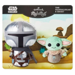 Hallmark Itty Bittys® Star Wars™ The Mandalorian™ And Grogu™ Plush, Set Of 2 -Hallmark Gift Shop Star Wars Mandalorian and Grogu Plush itty bittys 2Pack 1KDD2106 03