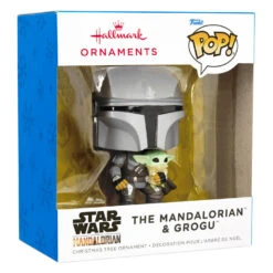 Star Wars The Mandalorian™ With Grogu™ Funko POP!® Hallmark Ornament -Hallmark Gift Shop Star Wars The Mandalorian With Grogu Funko POP Christmas Ornament 3HCM1103 04