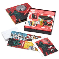 Hallmark Star Wars™ Kids Classroom Valentines Set With Cards And Light-Up Mailbox With Sound -Hallmark Gift Shop Star Wars Valentines Cards Classroom Exchange Kit 5VBX2969 07