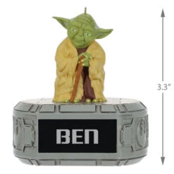 Hallmark Star Wars™ Yoda™ Personalized Ornament, Custom Text -Hallmark Gift Shop Star Wars Yoda Personalized Ornament 1QHE2149B1 04