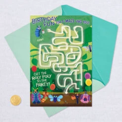 Hallmark Start To Finish Fun Birthday Card With Maze -Hallmark Gift Shop Start To Finish Bugs Maze Birthday Card for Kids 759HFI1430 05