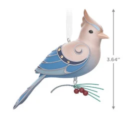 Hallmark The Beauty Of The Birds Leucistic Steller's Jay Ornament -Hallmark Gift Shop Stellers Jay Blue Bird Keepsake Ornament 1799QXE3307 03
