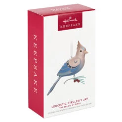 Hallmark The Beauty Of The Birds Leucistic Steller's Jay Ornament -Hallmark Gift Shop Stellers Jay Blue Bird Keepsake Ornament 1799QXE3307 04