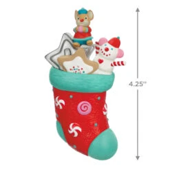 Hallmark Stocking Stuffers Surprise Mystery 2023 Exclusive Ornament -Hallmark Gift Shop Stocking With Mouse and Star Cookie Keepsake Ornament 1999QXC5619 04