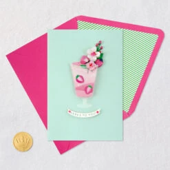 Hallmark Hope Every Hour Is Happy Hour Birthday Card -Hallmark Gift Shop Strawberry Parfait Cocktail Birthday Card 859LAD4465 05