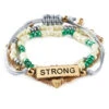 Hallmark Strong And Courageous Bracelets, Set Of 4 -Hallmark Gift Shop Strong and Courageous Beaded and Gold Bracelets 1REL1080 01