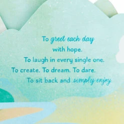 Hallmark Hoping So Many Good Things Birthday Card -Hallmark Gift Shop Sun Over Abstract Mountain Landscape Birthday Card 659HBD3880 03