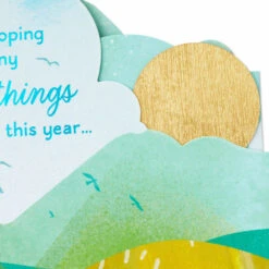 Hallmark Hoping So Many Good Things Birthday Card -Hallmark Gift Shop Sun Over Abstract Mountain Landscape Birthday Card 659HBD3880 09