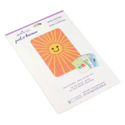 Hallmark Mini Cheerful Charm Assorted Multi-Occasion Cards, Pack Of 6 -Hallmark Gift Shop Sunny Illustrations Mini Cards Pack 3JBC1006 03