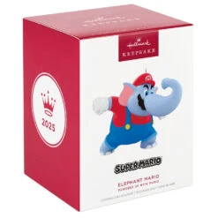 Hallmark Nintendo Powered Up With Mario Elephant Mario Ornament -Hallmark Gift Shop Super Mario Elephant Mario Keepsake Ornament 5QXR8255 08