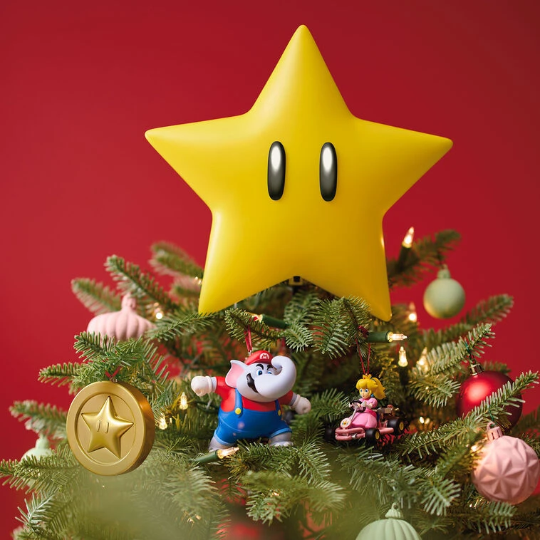 Hallmark Nintendo Super Mario™ Super Star Tree Topper With Light And Sound 4 Hallmark Nintendo Super Mario™ Super Star Tree Topper With Light And Sound - Image 2
