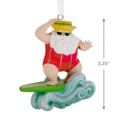 Surfing Santa Hallmark Ornament -Hallmark Gift Shop Surfing Santa Christmas Ornament 1HGO3625 04