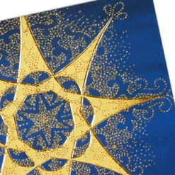 Hallmark UNICEF Peace Star Boxed Christmas Cards, Pack Of 20 -Hallmark Gift Shop Swirling Gold Star on Blue Boxed Christmas Cards 1URS2306 06