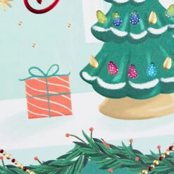 Hallmark Feeling Thankful For You Christmas Card With Spinner Wheel -Hallmark Gift Shop Tabletop Christmas Tree Card 799XZH1202 04