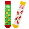 Hallmark Tacos And Hot Sauce Better Together Funny Crew Socks -Hallmark Gift Shop Tacos and Hot Sauce Novelty Crew Socks 1SOX2095 01